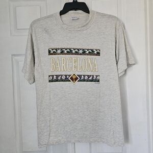 Travel Barcelona Spain cotton tshirt